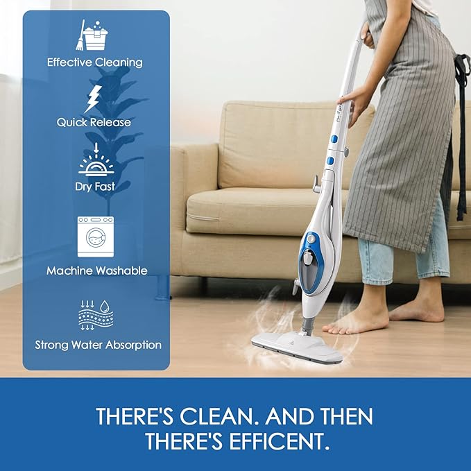 10 Pack Replacement Steam Mop Pads Cleaning Pad Fit for PurSteam ThermaPro Steam Mop Cleaner10-in-1 and Thermapro 211 steam mop