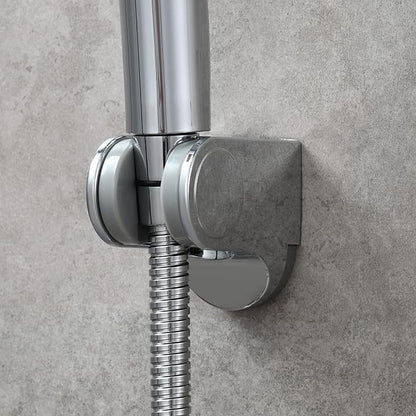 Tecmolog Handheld Shower Head Bracket ABS Plastic Wall Mount Screw Shower Wand Holder Adjustable for Hand Shower Chrome, ST01