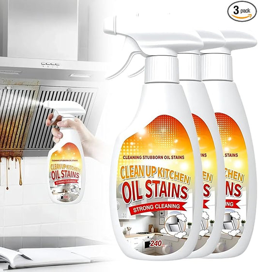 Heavy-Duty Kitchen Degreaser Foam Cleaner, Foam Cleaner Spray Cuts Through Baked-On Grease on Ovens Stove Tops Grills, Multi Functiona Foam Cleaning Spray, Clean Up Kitchens Oil Stains (3, L)