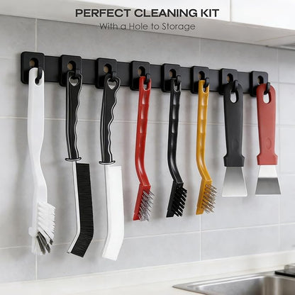Navatiee 14PCS Crevice Cleaning Brush Set, Hard Bristle Scrub Brushes for Deep Cleaning Grout & Sink, Multifunctional Crevice Cleaning Tool for Bathroom Kitchen Corners, Bottle, Teapot, Blender