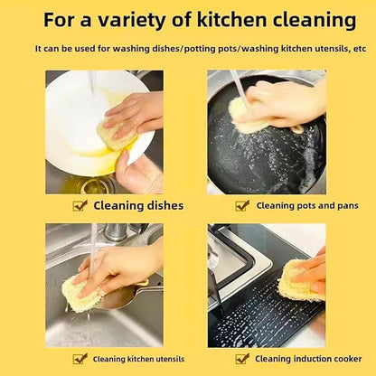 8 Pcs Natural Loofah Dishwashing Sponge Loofah Dish Towel Sponges with Hanging Loop for Kitchen Cleaning Dishes Natural Dish Scrubber
