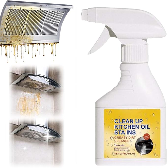 Kitchen Heavy Oil Cleaner Spray, 2026 New All Purpose Kitchens Heavy Oil Cleaning Agent, Multipurpose Kitchen Cleaner Spray for Countertops, Stovetop, Ovens and Appliances (1pcs)