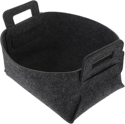 Foldable Polyester Laundry Basket with Handles Storage Bin for Dirty Clothes and Space Saving Organizer for Bathroom Nursery Bedroom and Laundry Dark Gray