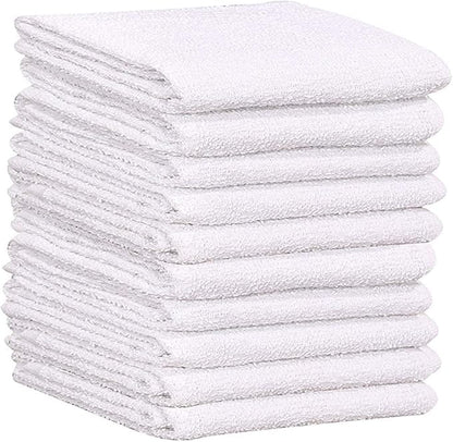 GOLD TEXTILES 36 PC New Cotton Blend White Restaurant Bar Mops Kitchen Towels 28oz (3 Dozen) (36, White)