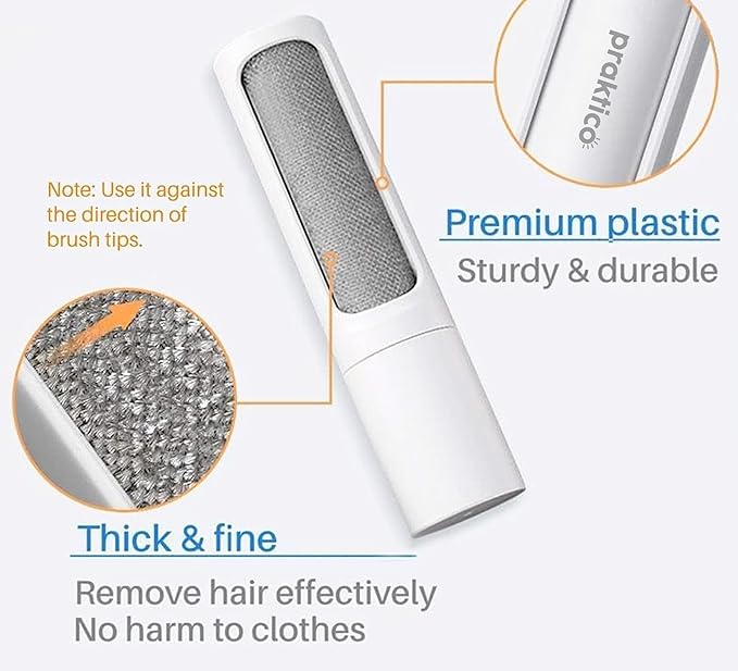 Portable Pet Hair & Lint Remover Roller – Compact Pet Hair & Lint Remover for Clothes, Furniture & Car | Eco-Friendly, Washable & Durable (Pink)