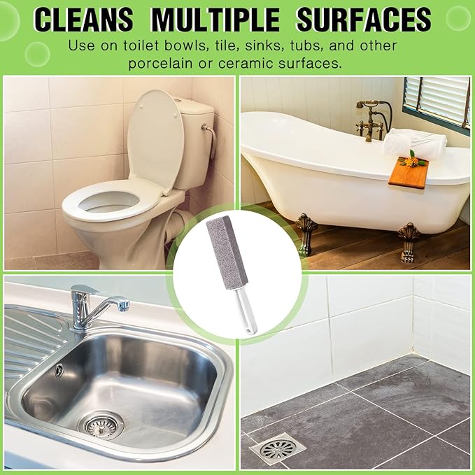 Vesici Pumice Cleaning Stone with Extra Long Handle Pumice Stone Toilet Bowl Cleaner for Toilet, Bathtubs, Sinks, Swimming Pools, Grills, Kitchen, Household Cleaning(20 Pieces)