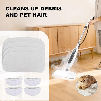 GreeSuit Microfiber Steam Mop Pads Compatible with Rvwsx & KGHKGH & Sprobil Steam Mop, Washable & Reusable Microfiber Steam Mop Cloth for All Types of Surfaces