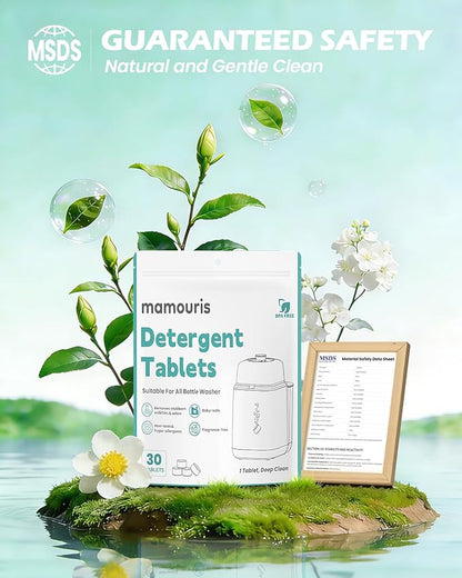 360PCS Official Detergent Cleaning Tablets: for Baby Brezza Grownsy Papablic Momfann Bottle Washer - Baby Bottle Washer Tablets for All Brands Bottles Washers Machines