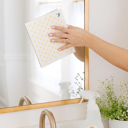 Nellie's Swedish Dishcloths (3 Pack) - Degradable, Eco-Conscious Paper Towel Alternative for Dishes - Absorb 15x Their Weight, Replace 15+ Rolls of Paper Towel - Ultra Absorbent and Odor-Free
