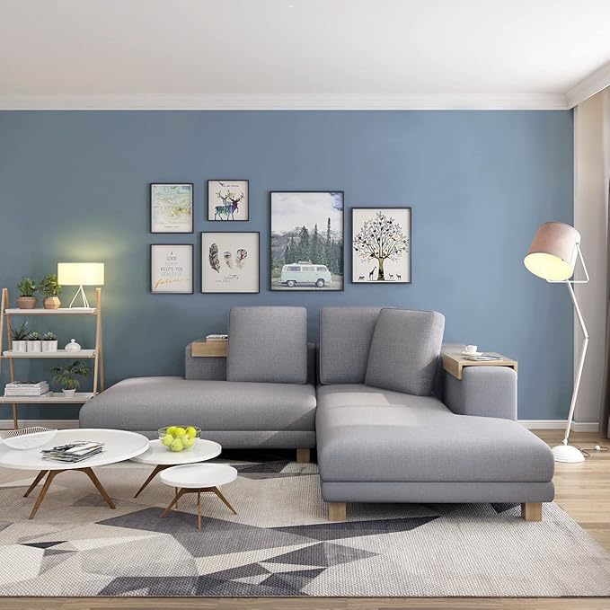 Safiyya Blue Peel and Stick Wallpaper Grey Blue Contact Paper Decorative Waterpoof Wallpaper Self Adhesive Contact Paper Vinyl Rolls for Wall 118"x17.7"