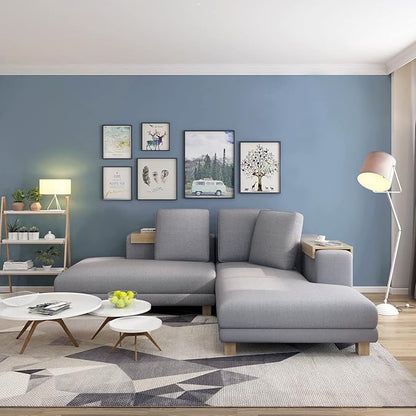Safiyya Blue Peel and Stick Wallpaper Grey Blue Contact Paper Decorative Waterpoof Wallpaper Self Adhesive Contact Paper Vinyl Rolls for Wall 118"x17.7"