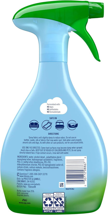 Febreze Fabric Spray Air Freshener, Odor-Fighting Fabric Refresher, Sneaker Balls Alternative, Couch Cleaner, Linen Spray, Multi-Use, Pet Odor Fighter Scent, 23.6 fl oz