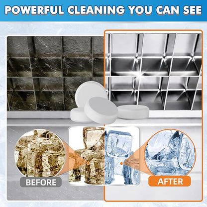 Ice Machine Cleaner Tablet, 36 Pack Ice Maker Cleaner for Crystal Clear Ice, Ice Machine Descaler Tablet for Most Countertop, Portable and Commercial Ice Machine,Remove Hard Water and Mineral Buildup