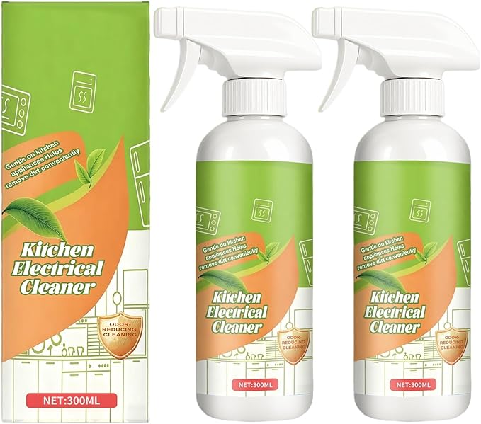 Electrolyzed Ion Kitchen Cleaner Spray, Natural Enzyme Formula to Household Appliances, Multi Purpose Cleaner for Hold, Oven, Stove, Range Hood, Easy Cleaning Household Items (2PCS)