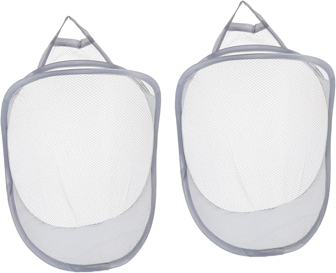 OUNONA 2pcs Collapsible Wall-Mounted Laundry Basket Portable Folding Storage Baskets for Clothes Household Sundries Organizer Space-Saving Design for Home Use