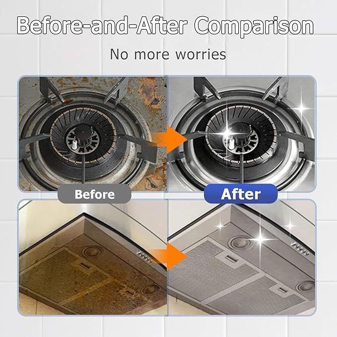 Kitchen Cabinet Cleaner And Polisher, All Purpose Kitchen Heavy Oil Cleaning Agent, Oil Stain Remover Spray, For Stove, Oven, Dishwasher, Tiles (2)