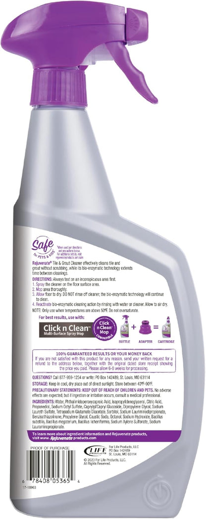 Rejuvenate Bio-Enzymatic Scrub Free Tile and Grout Cleaner Lightens and Brightens Every Time (32oz)