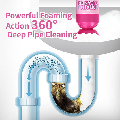 Foaming Sink Drain Cleaner: Drain Clog Remover for Kitchen Bathroom Tubs and Showers (2 pack)