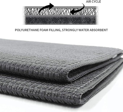 Topsky Microfiber Dish Drying Mat 2 Pack, 20 X 15 Inch Kitchen Counter Mats Reversible Baby Bottles Dish Dry Pad,Super Absorbent Gray