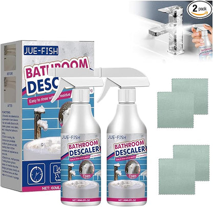 2Pcs Stubborn Stains Cleaner,Limescale Cleaner,Bathroom Foam Cleaner Spray,Bathroom Descaler Cleaner,All-Purpose Bathrooms Descaler Foam Spray