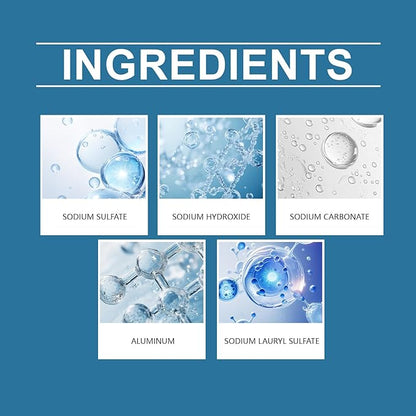 Powerful Drain Clog Remover Powder 100g, Fast-Acting Drain Cleaner with Sodium Sulfate & Sodium Hydroxide, Dissolves Hair, Grease & Soap Scum, Deep Cleans Pipes for Kitchen Sinks & Bathroom Drains