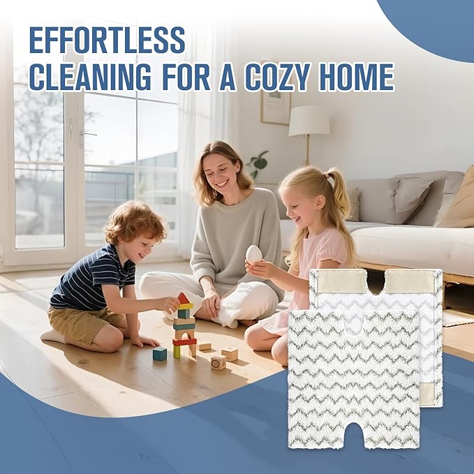 8 Pack Steam Mop Replacement Pads Compatible with Shark Genius Steam Mop S5003D S5002Q S5004 S6001W S6001WM S6002 & Lift-Away Pro Steam Mop S3973 S3973D S3973WM, Washable Microfiber Mop Pads Reusable