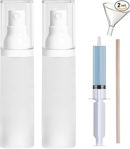 1.7oz/50ml-Small Spray Bottle 360° Angle Work, Portable Refillable Leak Proof Travel Mini Spray Bottle.For Perfume Toner Hair spray Facial Moisturizing 【1.7oz/50ml-(Pack of 2) & Spary Bottle】