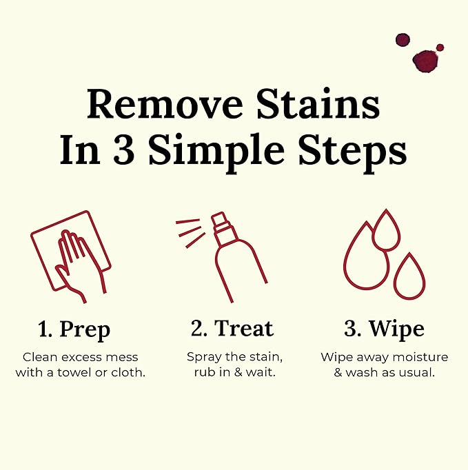 Chateau Spill Wine Stain Remover Spray - Clothes & Laundry Stain Remover - Wine Carpet Cleaner - EPA Safer Choice Certified - 4 Fl Oz (Pack of 3)