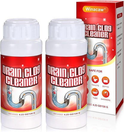 2Pack Sink Drain Cleaner Tool - Upgraded Powerful Pipe Unclogging Agent for Kitchen, Bathroom & Sewer Cleaning