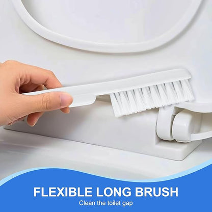 Silkyhose 2 Pack Toilet Brush and Plunger Set, 3 in 1 Toilet Bowl Brush and Holder with Crevice Cleaning Brush Wall Mounted Household Bathroom Cleaning Tools Combo(2)