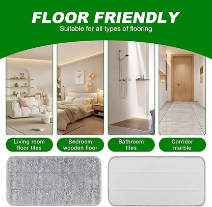 6 Pack Microfiber Steam Mop Pads Compatible with FEPPO, FODFINU & Seyola Series Steam Mop, Washable & Reusable Microfiber Steam Mop Cloth for All Types of Floors, Steam mop Attachments(6 Pack, grey)
