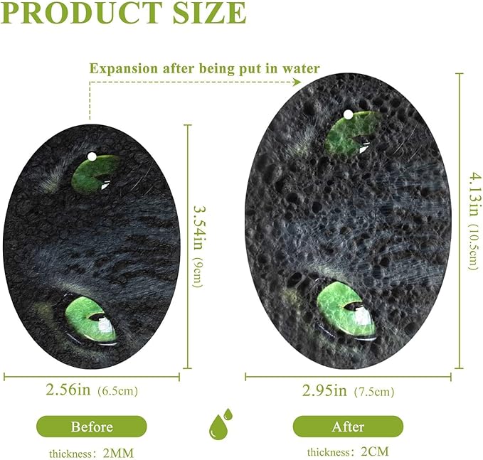 Dragon Eye Kitchen Scrub Sponges, Pop-up Kitchen Cleaning Sponges Reusable Dish Washing Sponges for Bathroom Household Cleaning 3 Pack - Non Scratch Scrubber