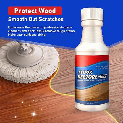 2PC Floor Restore Cleaner - Floor Restorer & Polish for Tile, Shine Wood, Laminate, Vinyl, Bamboo - Flooring Protection Agent
