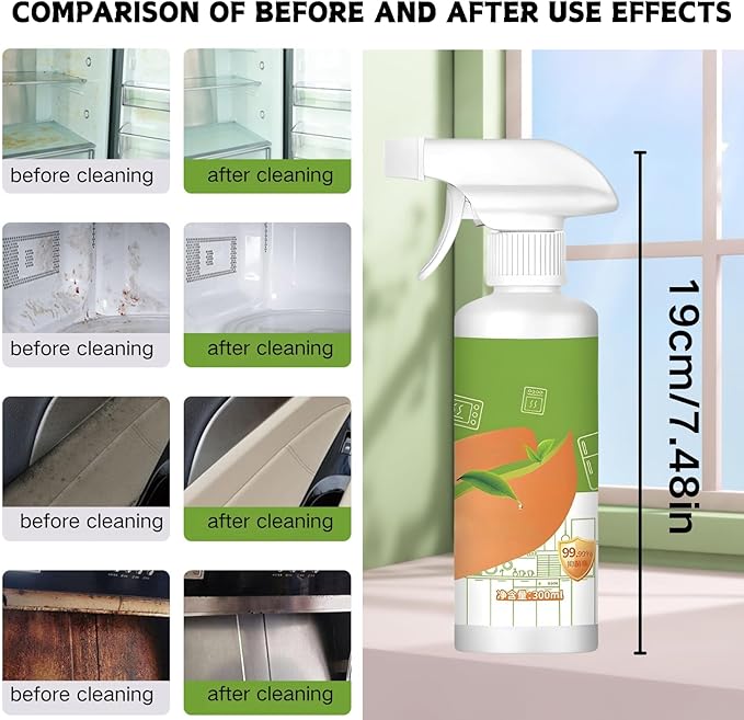 Fly Spray Clèanse Natural Enzyme Formula To Household Appliances,Multi-Purpose Cleaner,Electrolyzed Ion Kitchen Cleaner Spray,For Hold,Oven,Stove,Range Hood