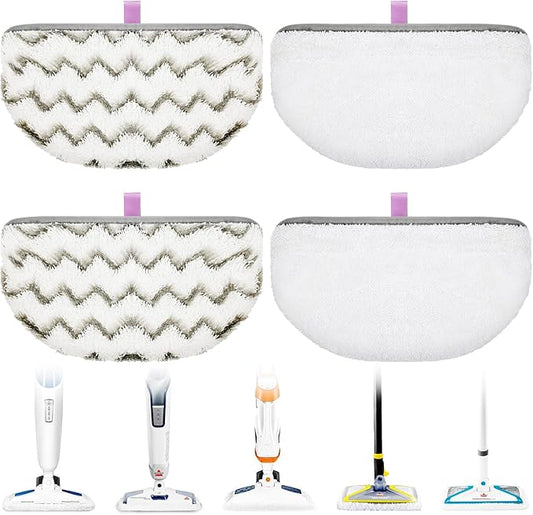 1940 1806 for Bissell Steam Mop Pads Replacement Compatible with Bissell Powerfresh Steam Mop 1544 1440 2075A 2685A Series, Models 19402 19404 19408 19409 1940A 1940F 1940Q 1940T 1940W B0006 B0017