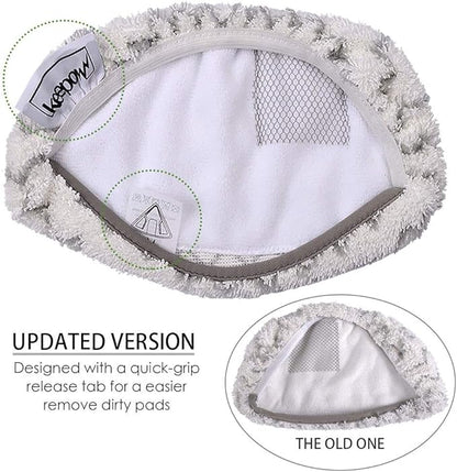 KEEPOW Steam Mop Pads Compatible with Bissell Powerfresh 1252, 1606670, 1543, 1543A, 1132, 1652, Fit Symphony Hard Floor Vacuum Steam Cleaner Series (6 Pack)