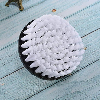 Wixine 1Pcs 5" White Drill Brush Attachment for Cleaning Carpet Leather and Upholstery Kit