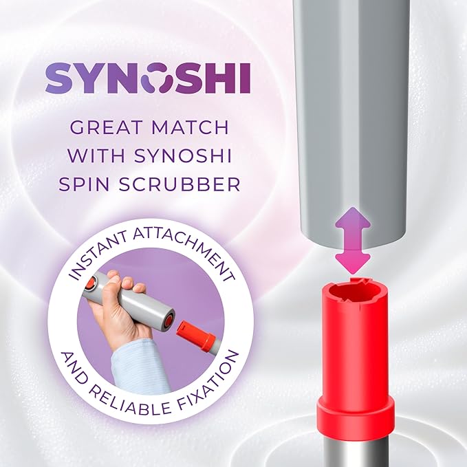 Synoshi PRO Electric Spin Scrubber Extension Handle, Electric Bathroom Scrubber for Cleaning Extension Handle. Extends up to 29.5 Inch (75 cm)