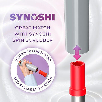 Synoshi PRO Electric Spin Scrubber Extension Handle, Electric Bathroom Scrubber for Cleaning Extension Handle. Extends up to 29.5 Inch (75 cm)