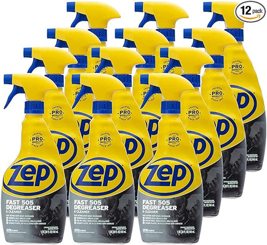 Zep Fast 505 Cleaner and Degreaser - 32 Ounce (Case of 12) - ZU50521 - Great for Grills, Plastics, Metal, and More!