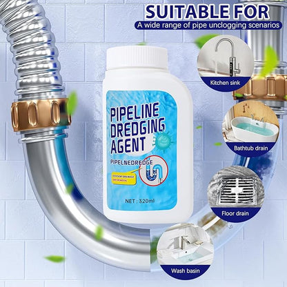 Powerful Pipe Dredging Agent,Pipeline Dredging Agent,Powerful Quick Cleaning Drain,Kitchen Sink Drains and Pipe Cleaner,for Kitchen Bathroom Toilet (2Pcs)