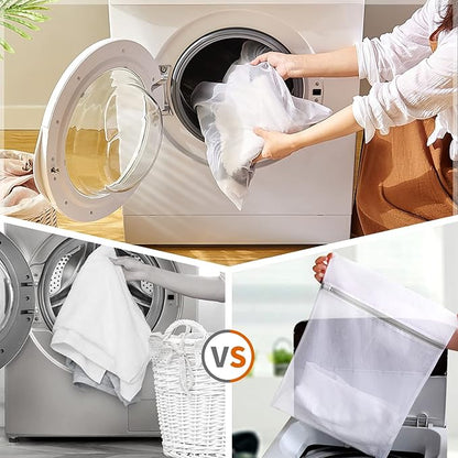 Honeycomb Mesh Laundry Bags For Delicates With Zipper,Washing Bag For Socks, Small Laundry Bag For Delicates, Underwear, Tshirts, Swimsuit, Baby Clothes, Lingerie Bag For Socks (12"x16" 3pcs)