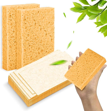 36 - Pack Non-Scratch Scrub Sponges - Sponge for Dishes and Washing Dishes, Cleaning Tools for Kitchen Home and More（Yellow）