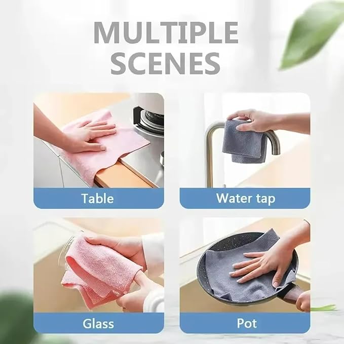 Microfiber Cleaning Cloths Roll – 50 Pack | Tear-Away Towels – Reusable| Ultra Absorbent| Washable Rags for Kitchen| House, Car, Garage | Eco-Friendly Microfiber Cleaning Supplies (Grey)
