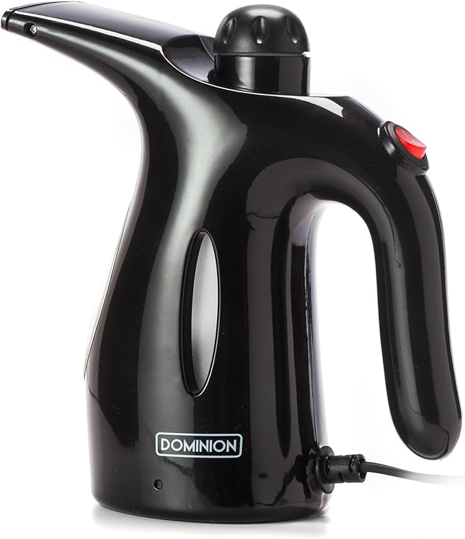 Dominion SteamMax™ Portable Handheld Garment Steamer - Ideal for Home or Travel, Fast Heating, Removes Wrinkles on Clothes and Fabric, ETL Certified (Black)