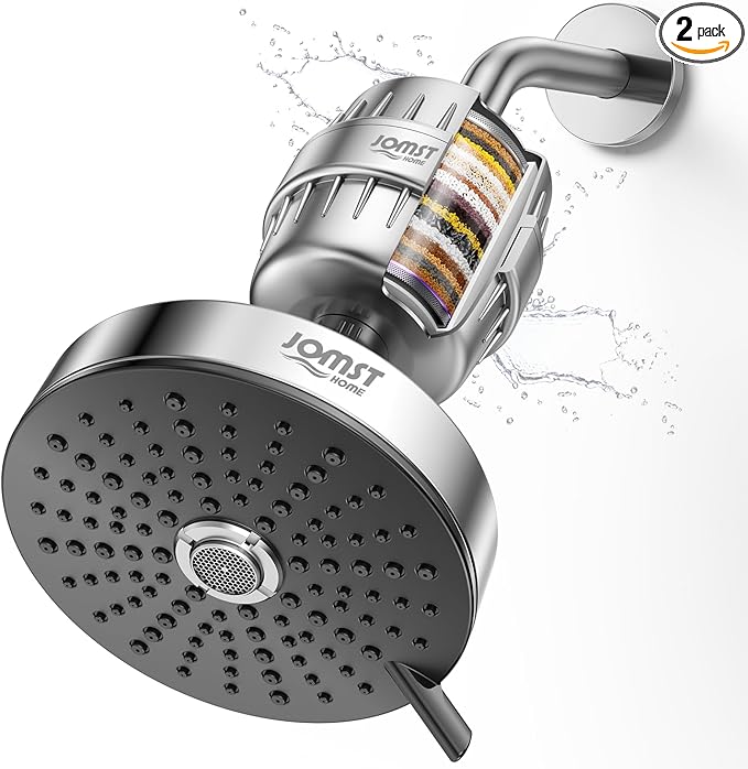Filtered Shower Head COMBO – for Healthier Skin & Hair | 3 Mode High Pressure Shower Heads with 25-Stage Filtration | Removes 99.947% Chlorine & Heavy Metals | Shower Head with Filters - Chrome