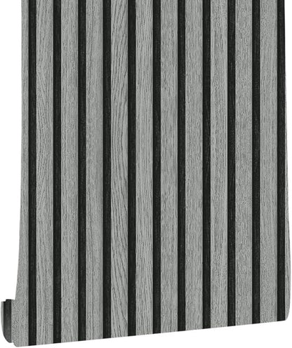 myforHD Wallpaper Peel and Stick Wood Grating Stripe Self-Adhesive Wallpaper Faux Wood Contact Paper Wood Slats Self Adhesive Wall Paper PVC Vinyl Film Removable Waterproof (Wood D, 17.3" x 236")