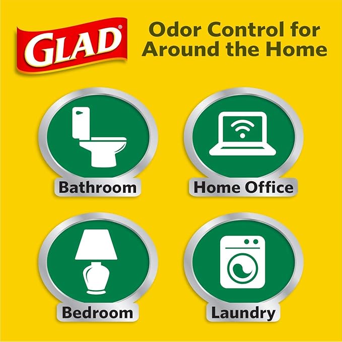 Glad Small Kitchen Drawstring Trash Bags, 4 Gallon, Febreze Sweet Citron & Lime, 34 Count