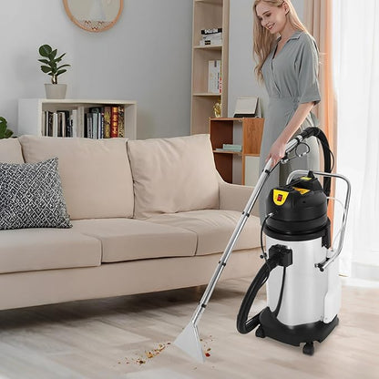 Commercial Carpet Cleaning Machine, 1000w 40l/11gal, 3 In 1 Carpet Extractor Carpet Spraying Floor Brush Cleaner Extractor Vacuum Washing Machine for Hotels, Guest Houses, Dry Cleaners, Offices