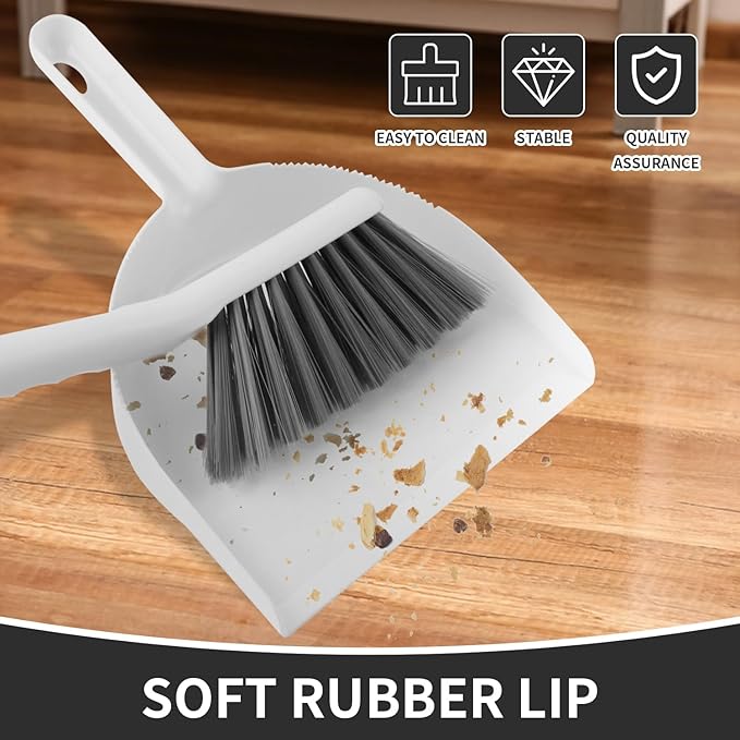 Small Broom and Dustpan Set, Dustpan and Brush Set, Small Brush and Dustpan Set, Mini Handheld Dustpan and Brushes Combo for Home, Desktop, Kitchen, pet